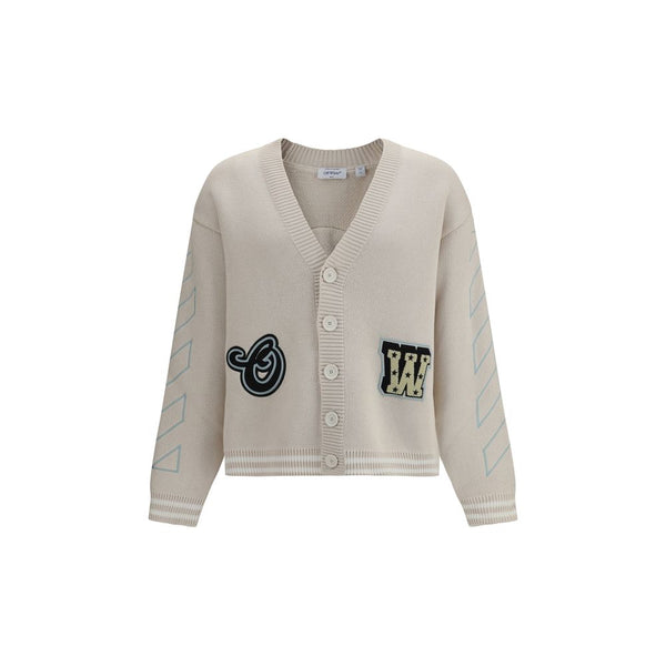Off-White 100% Cotton cardigan in beige