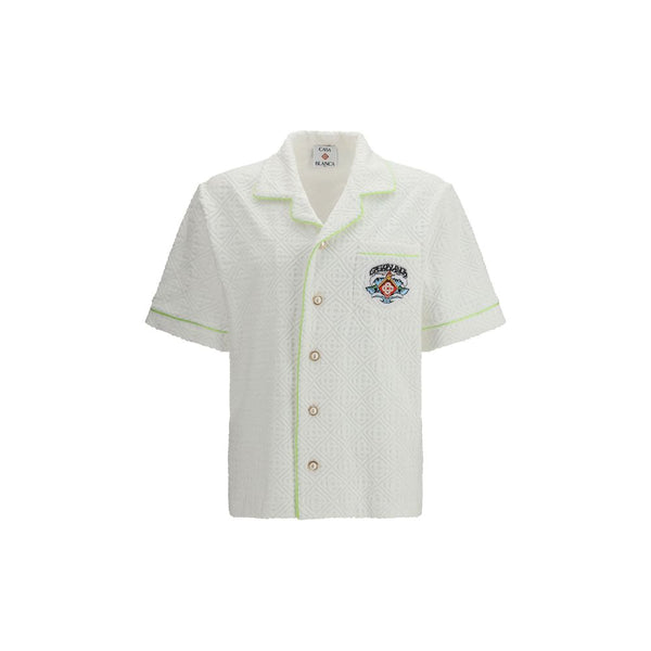 Casablanca 100% Cotton polo shirt in white