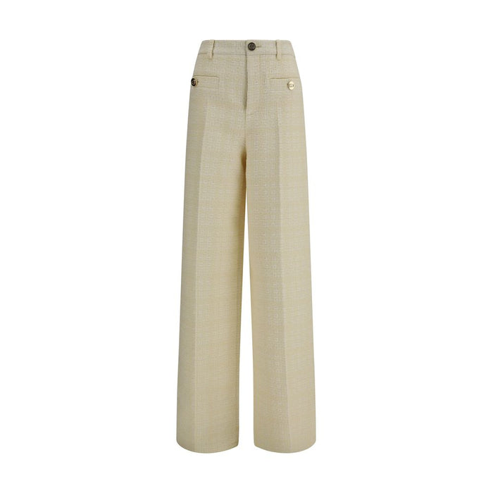 Gucci 53% Cotton trousers in beige