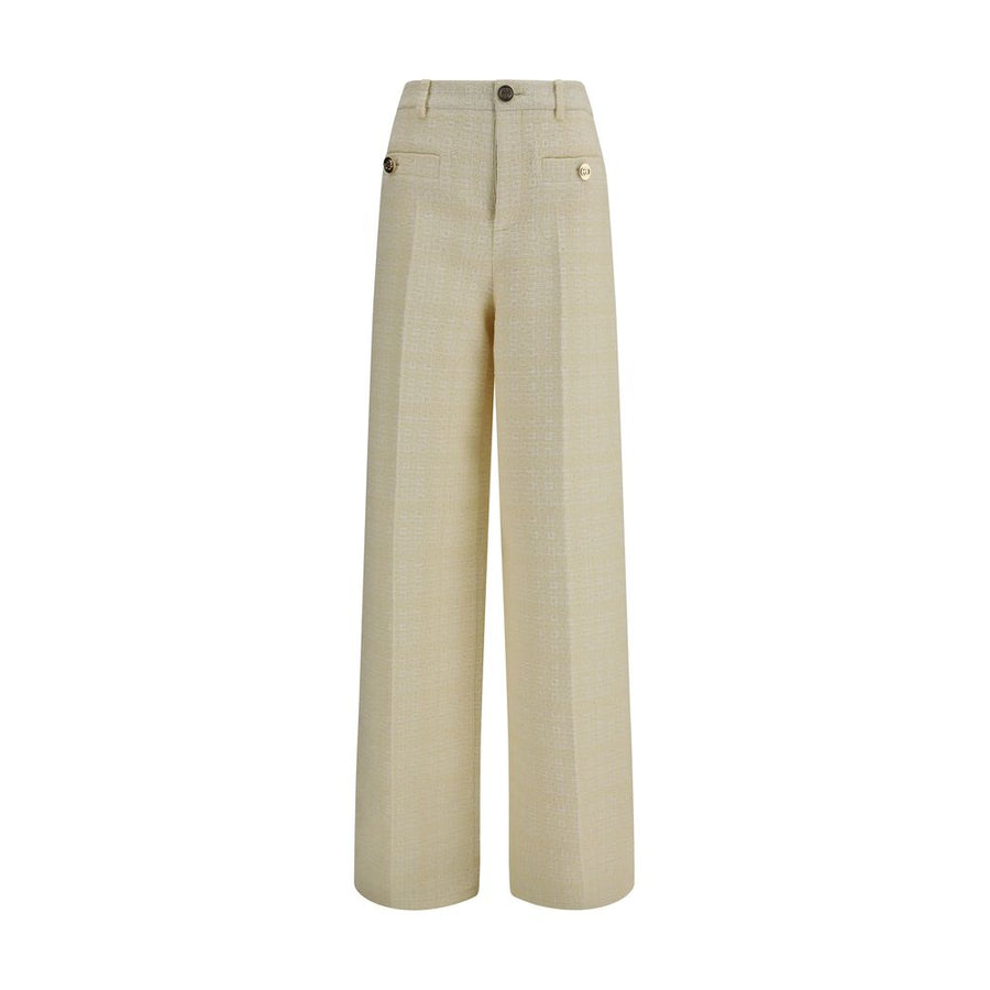 Gucci 53% Cotton trousers in beige