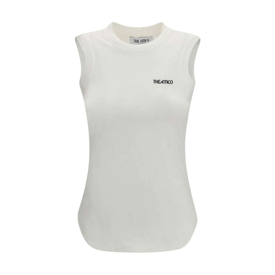 The Attico 100% Cotton tank top in white