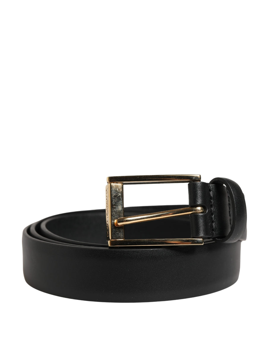 Dolce & Gabbana 100% Calf Leather belt in black