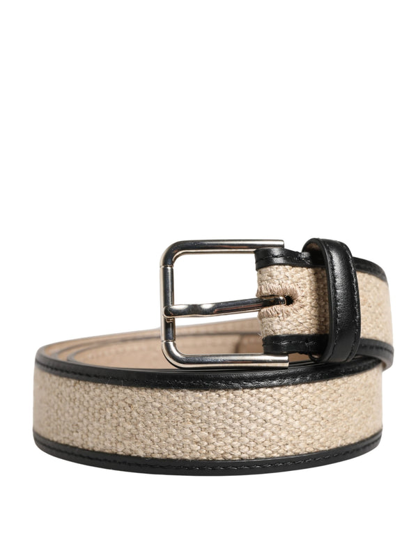 Dolce & Gabbana 60% Linen 40% Calf belt in beige