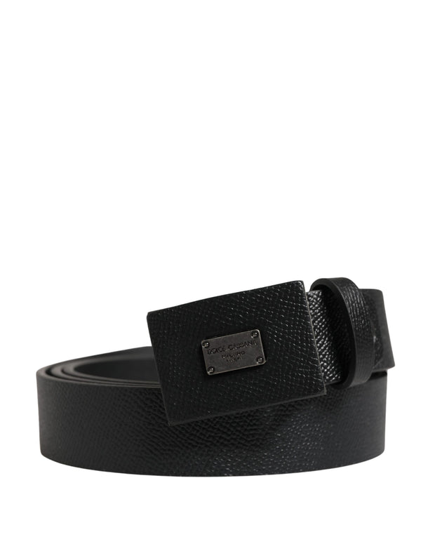Dolce & Gabbana 100% Calf Leather belt in black