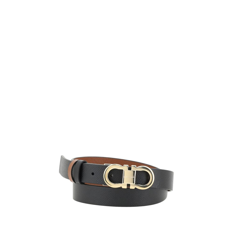 Ferragamo 100% Calf Leather Bos Taurus belt in black