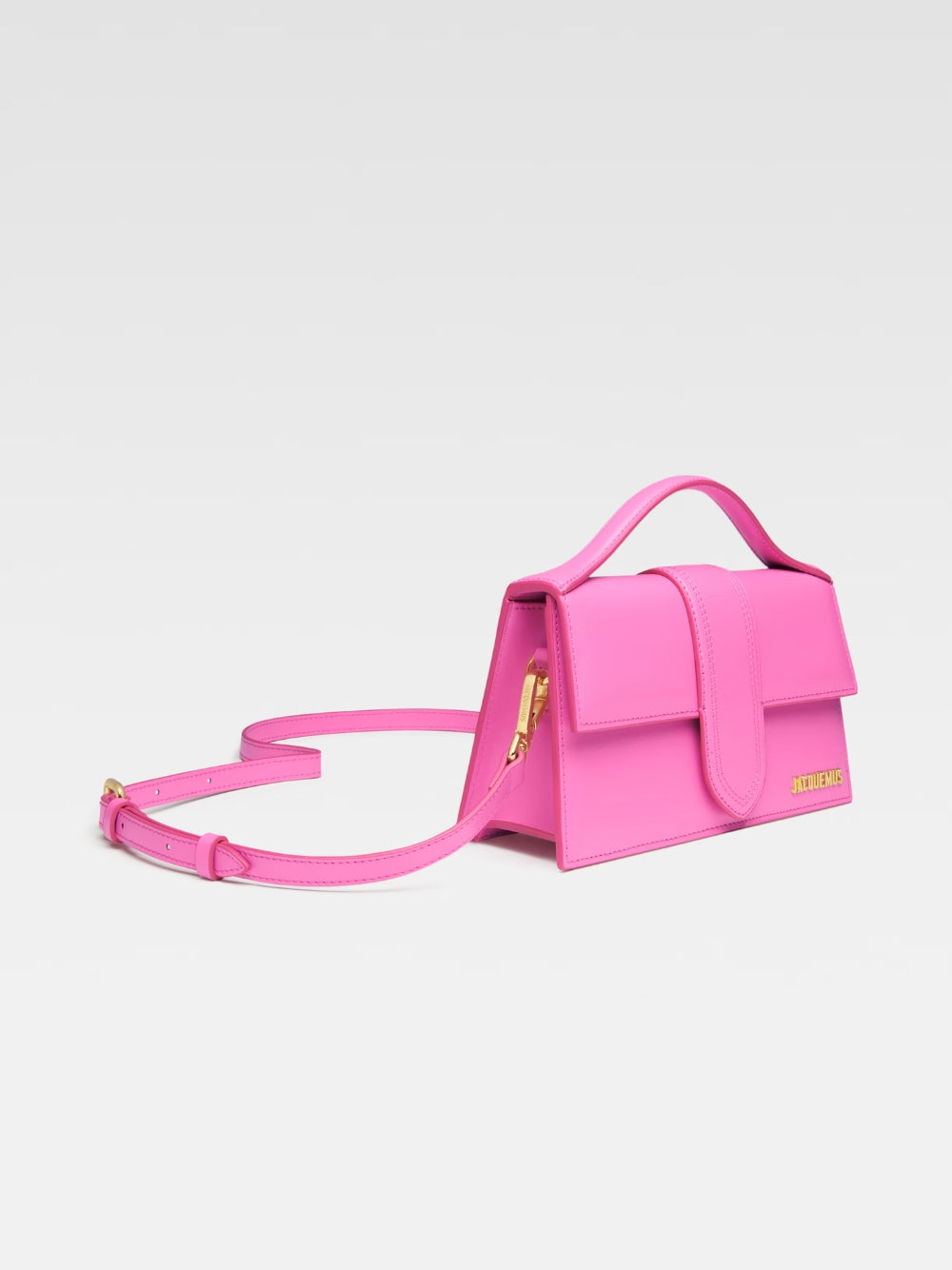 Neon Pink Leather Le Grand Bambino Handbag Bag