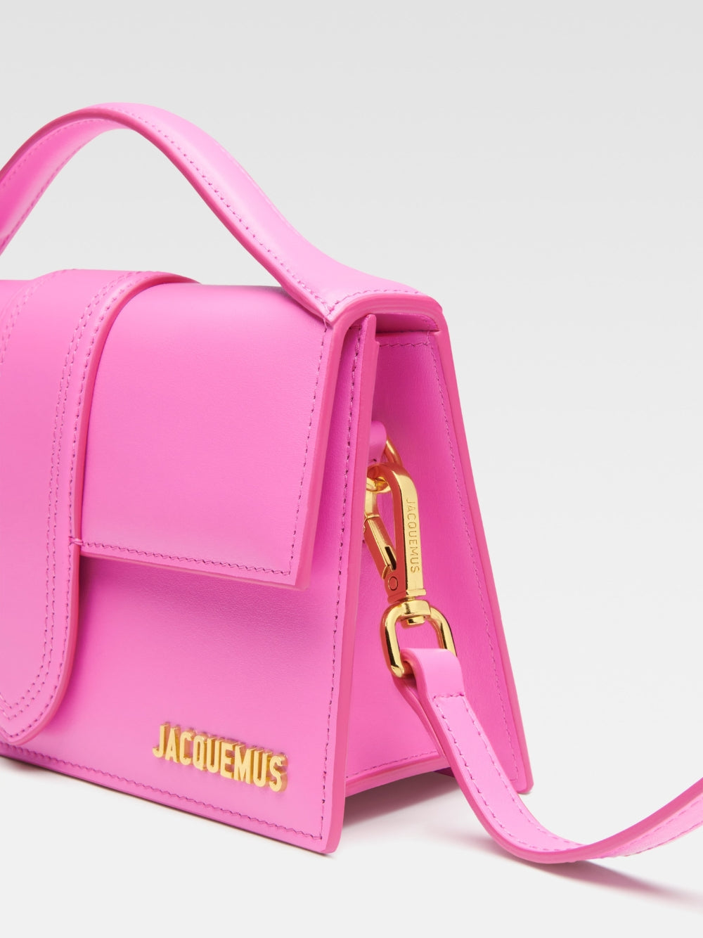 Neon Pink Leather Le Grand Bambino Handbag Bag