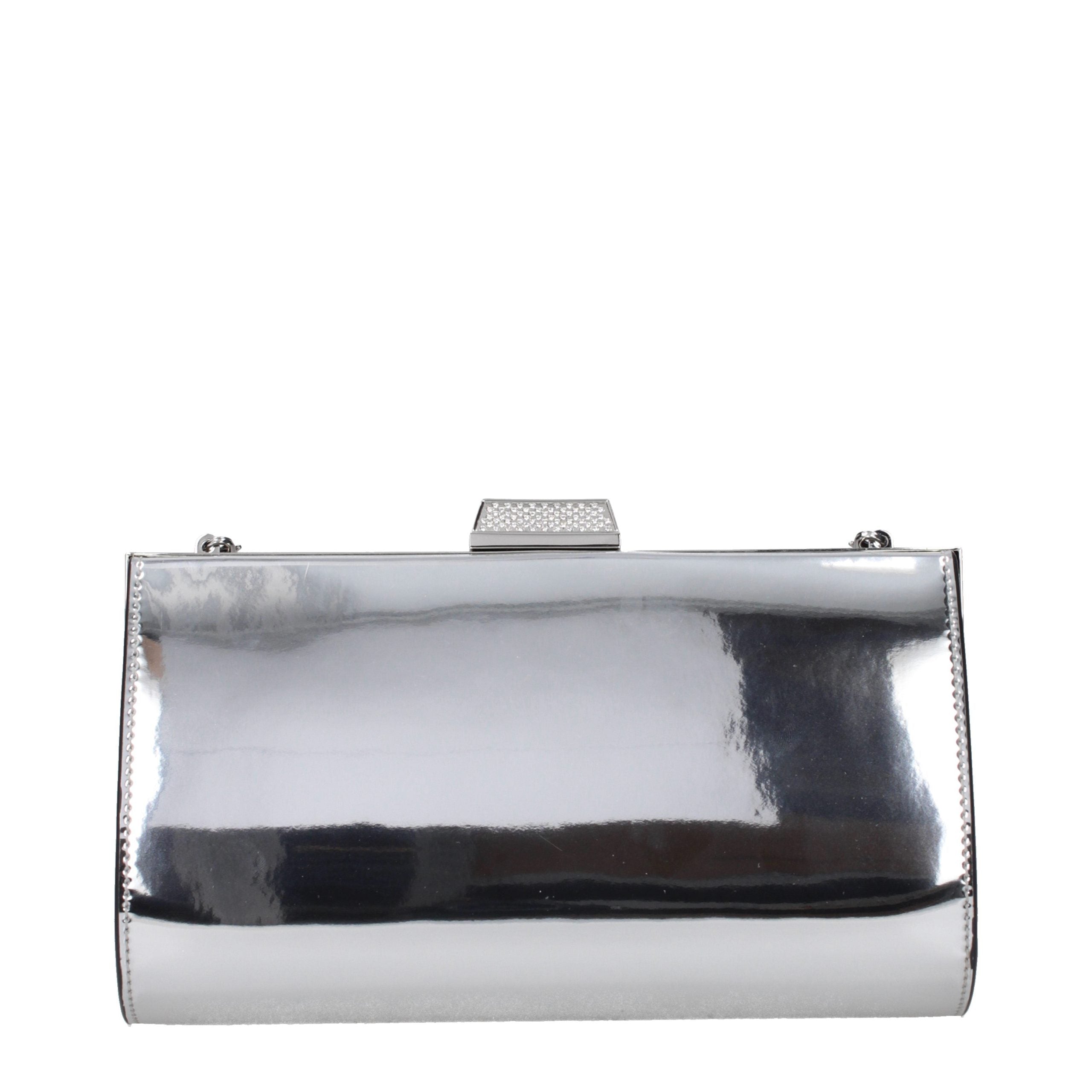 Jimmy Choo Leather clutch in silver — view 3