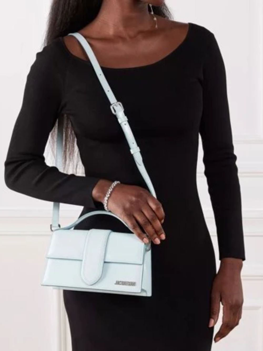 Pale Blue Leather Le Grand Bambino Handbag Light Bag
