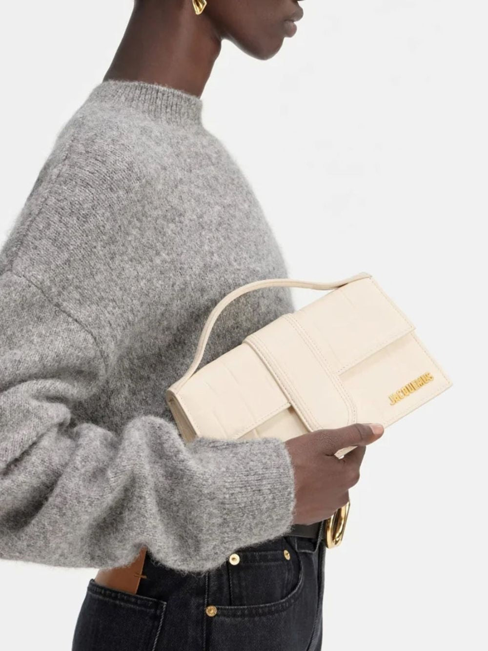 Ivory Cocco Le Grand Bambino Handbag White Bag