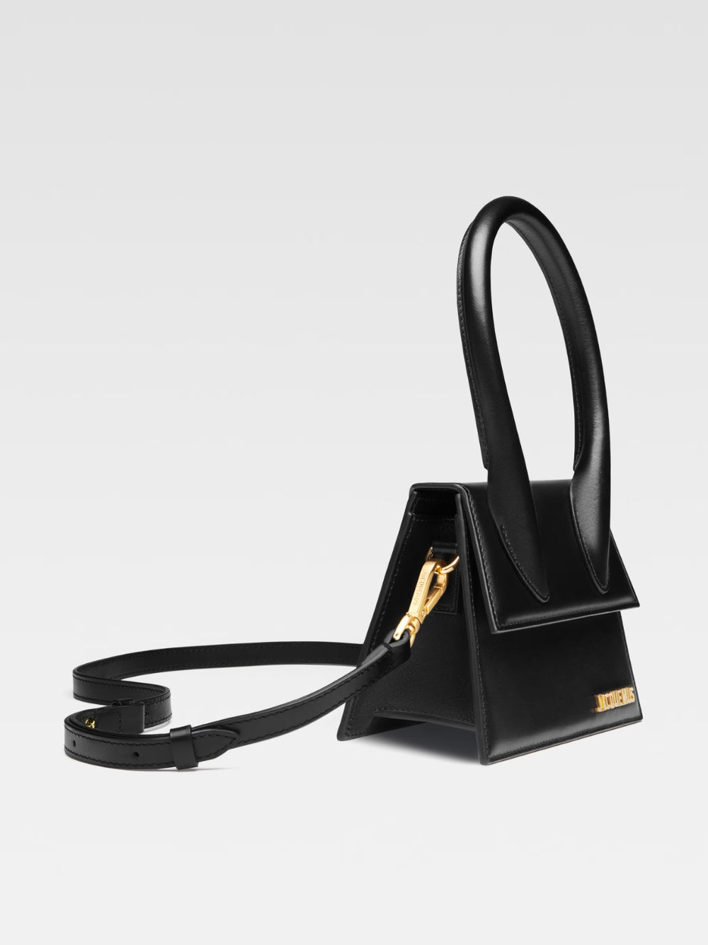 Black Leather Le Chiquito Moyen Bag