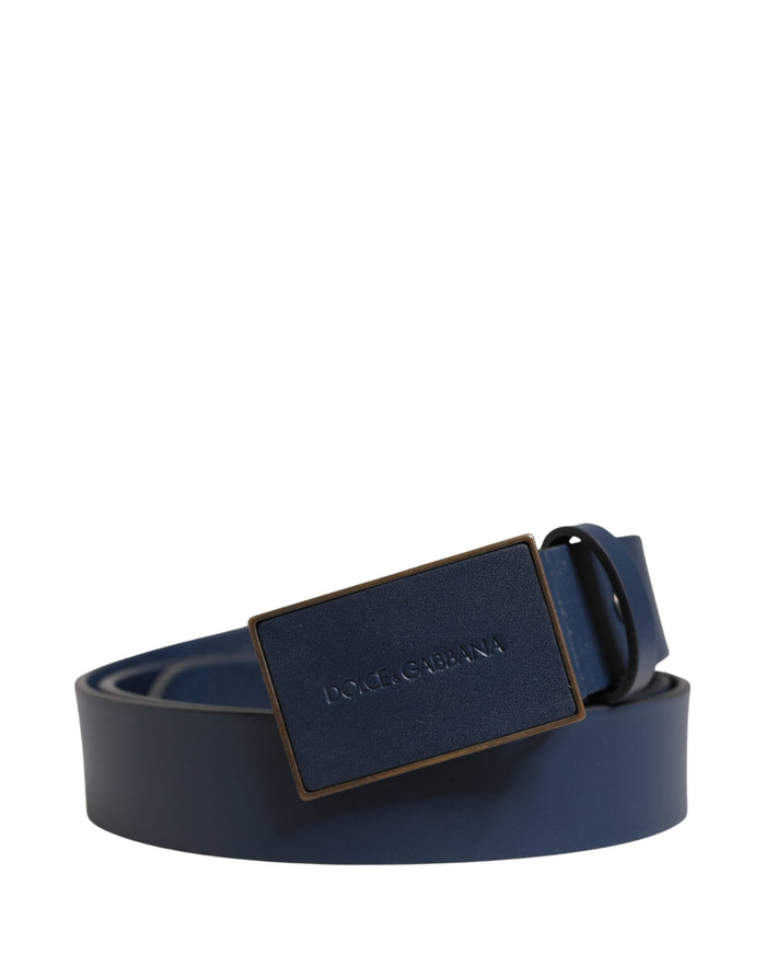 Dolce & Gabbana 100% Calf Leather belt in blue — view 2