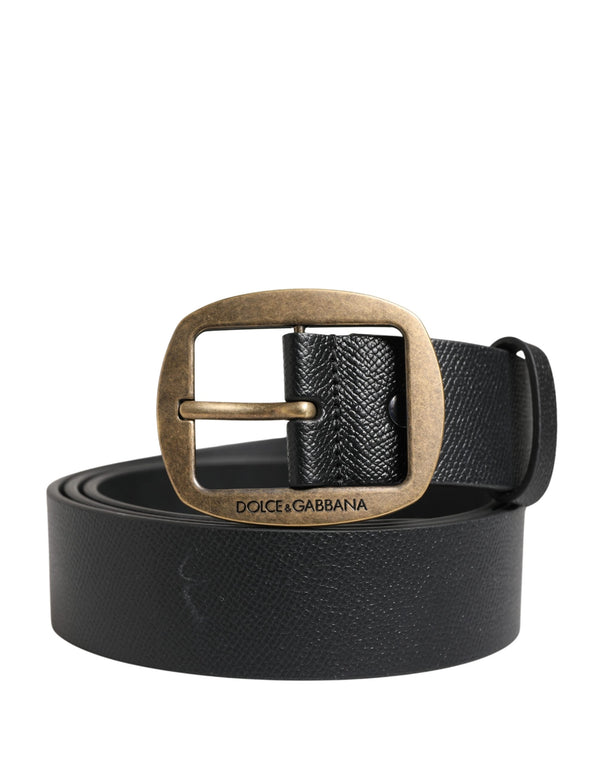 Dolce & Gabbana 100% Calf Leather belt in black