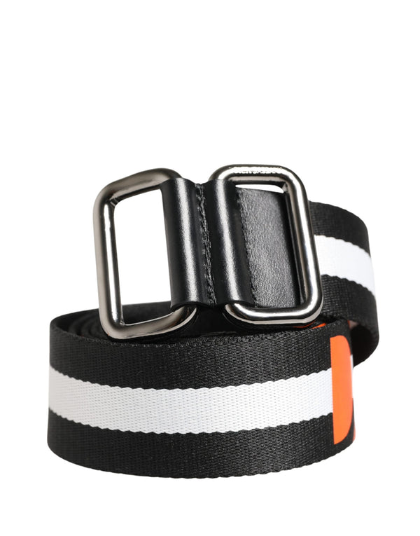 Dolce & Gabbana 95% Nylon 5% Calf belt in black