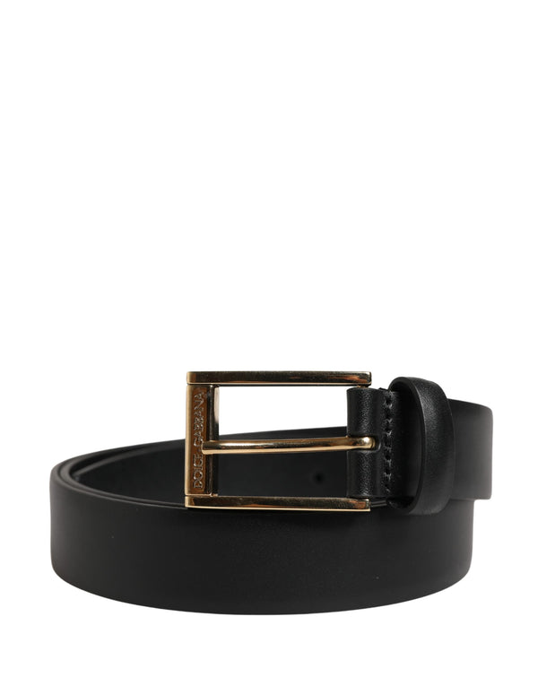 Dolce & Gabbana 100% Calf Leather belt in black