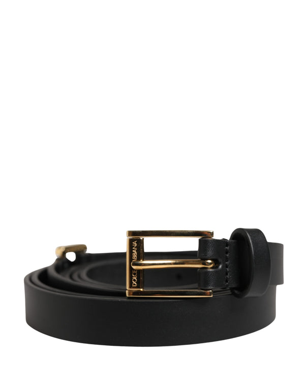 Dolce & Gabbana 100% Calf Leather belt in black