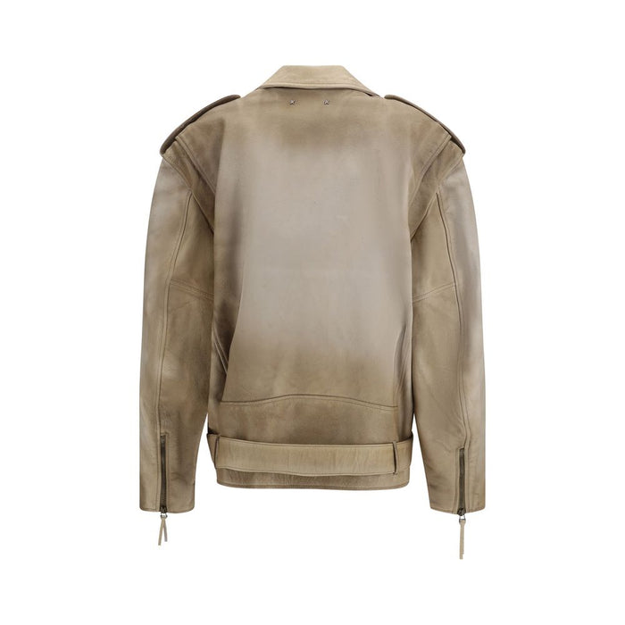 Golden Goose 100% Buffalo leather jacket in beige — view 2
