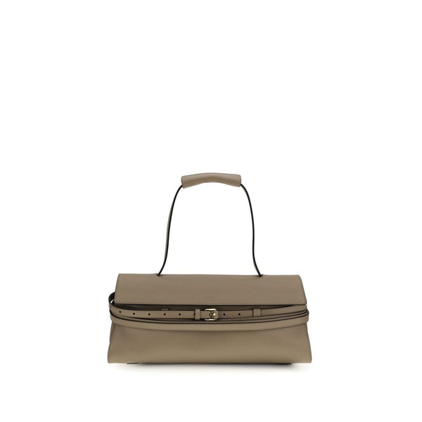 Moschino 100% Calf Leather Bos Taurus shoulder bag in beige