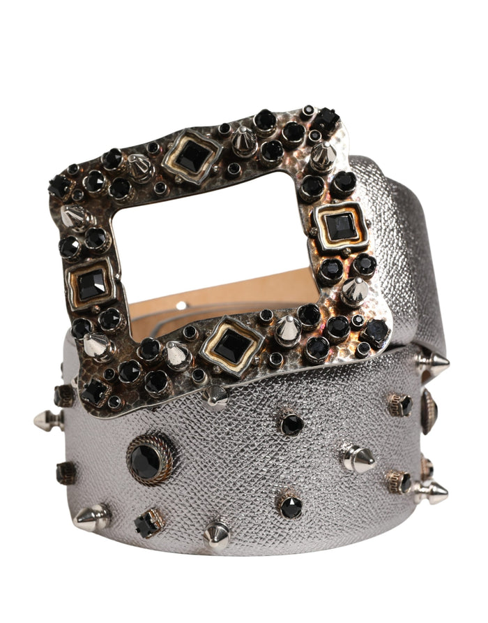 Dolce & Gabbana 100% Calf Leather belt in silver — view 2