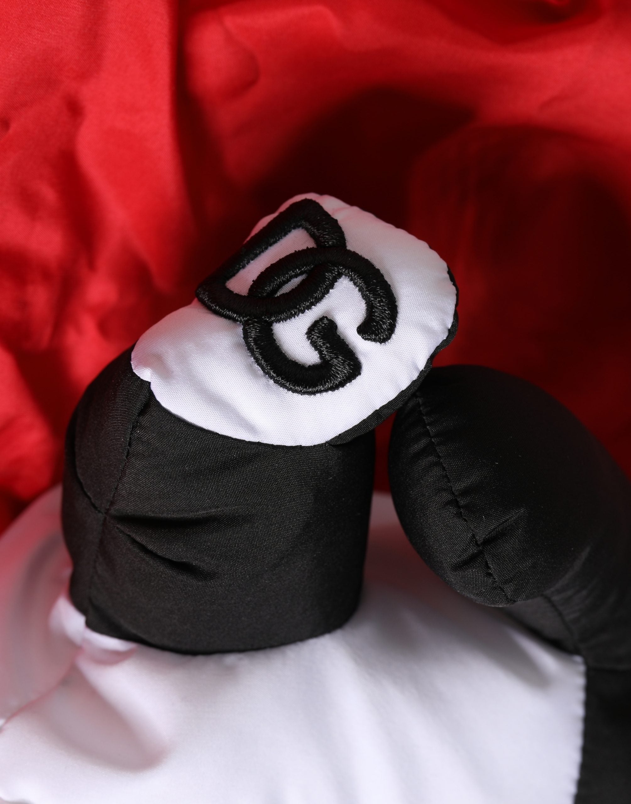 Men Red Polyester Panda Stuffed Ecobag Tote Borse Bag Accessory