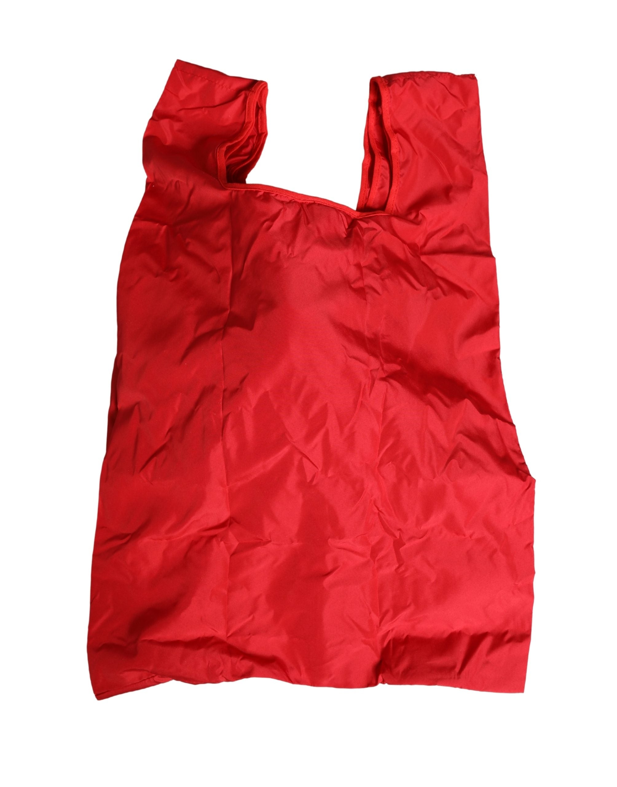 Men Red Polyester Panda Stuffed Ecobag Tote Borse Bag Accessory