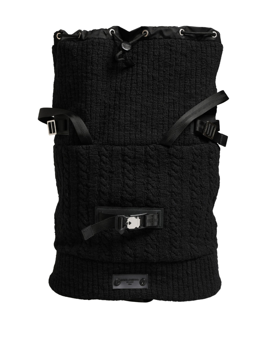 Dolce & Gabbana 80% Virgin Wool backpack in black