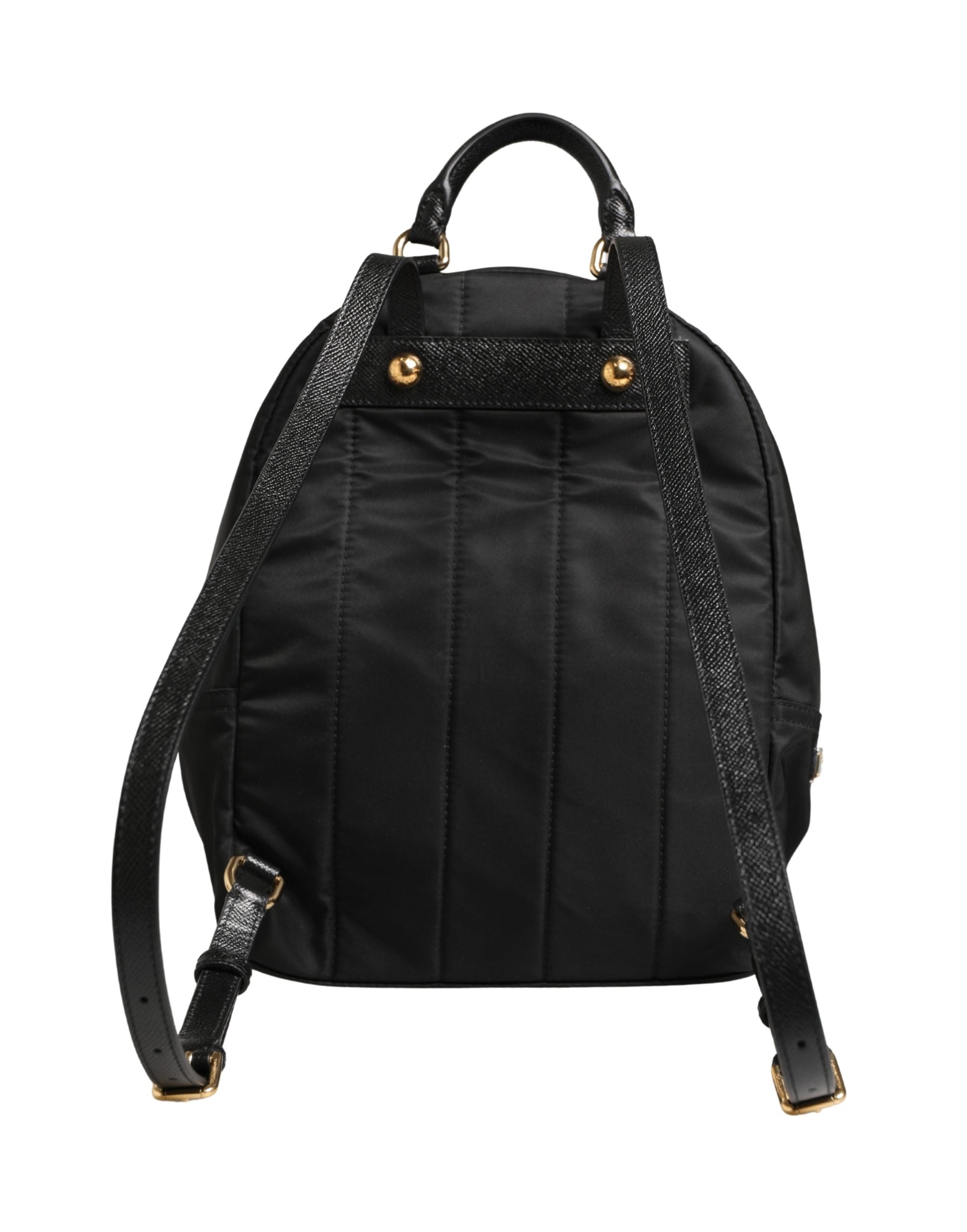 Vulcano Black Nylon #dgfamily Embellished Backpack Bag Acrylic Calf Accessory