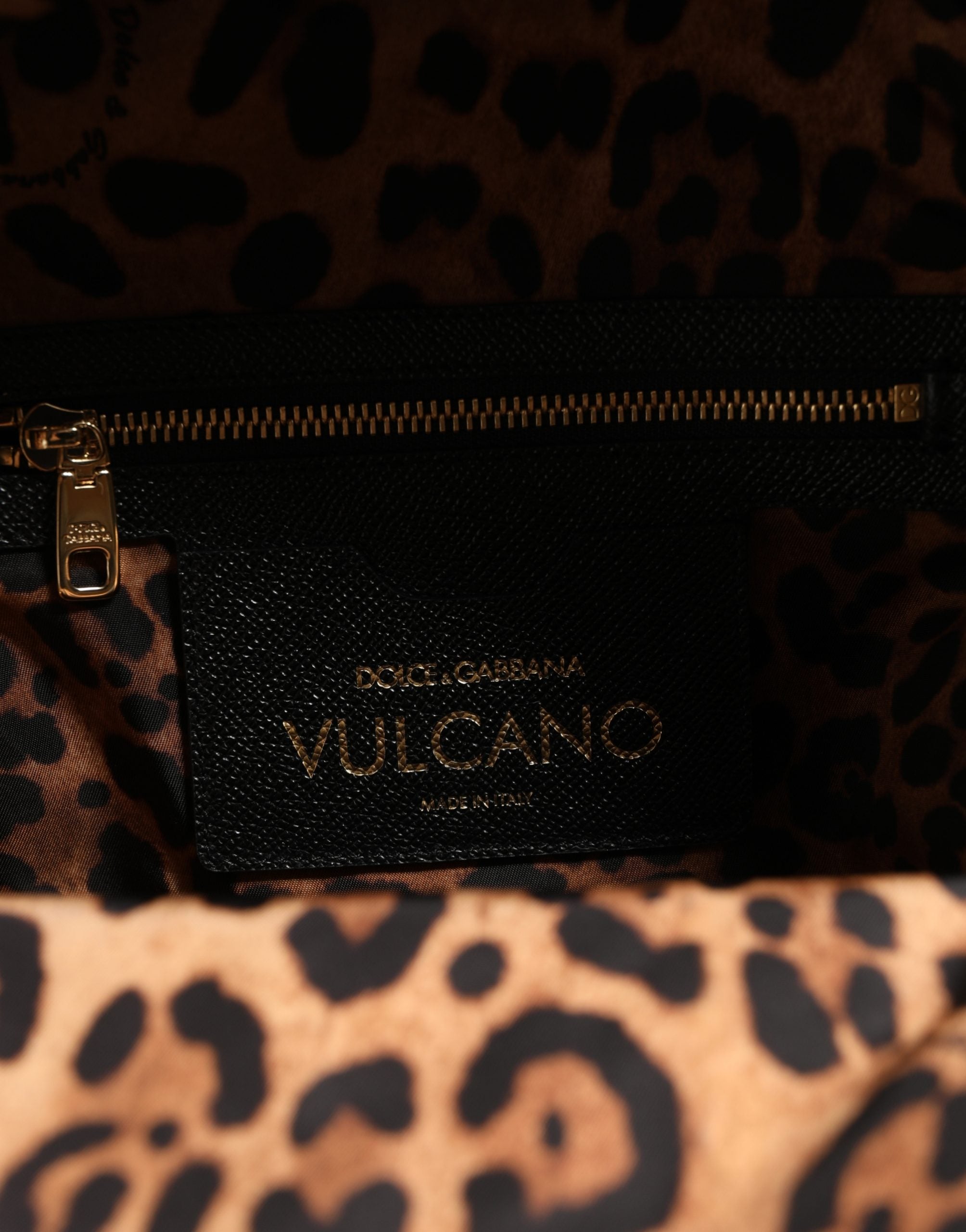 Vulcano Black Nylon #dgfamily Embellished Backpack Bag Acrylic Calf Accessory