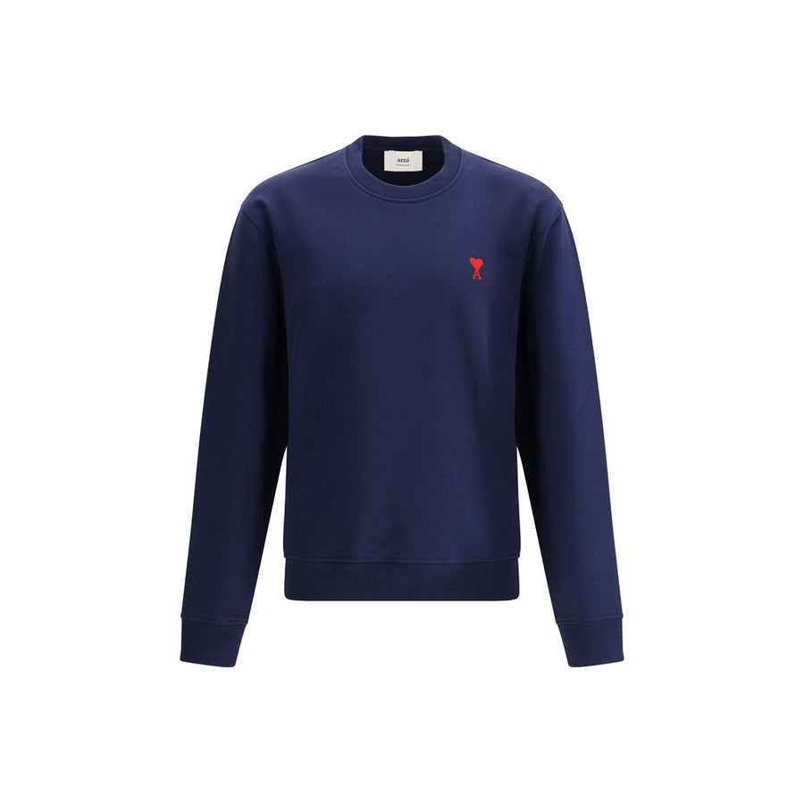 AMI Paris 100% Cotton sweatshirt in navy