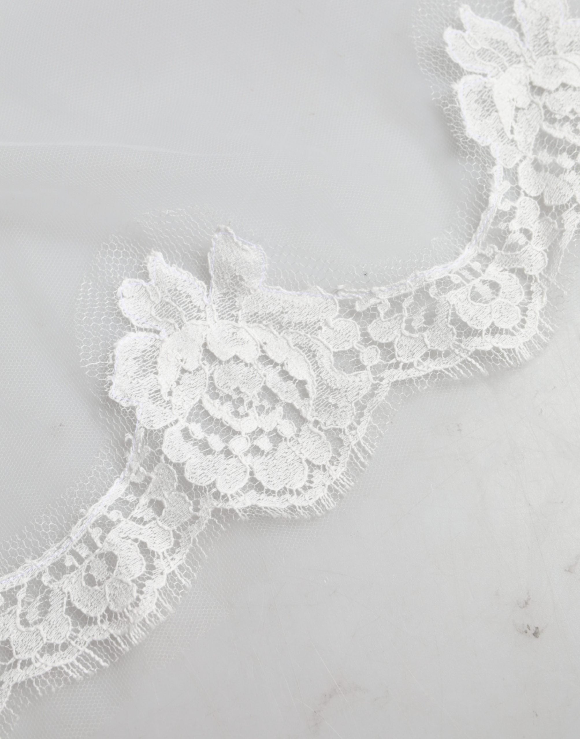 Dolce & Gabbana 80% Nylon veil in white — view 8