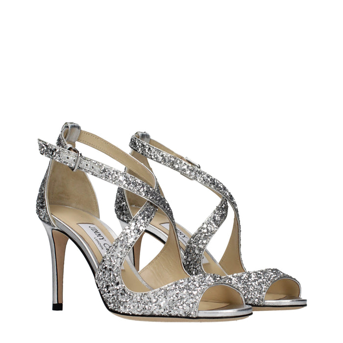 Jimmy Choo heel in silver — view 2
