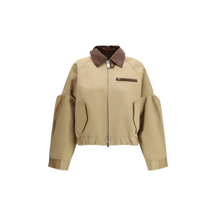 Sacai 100% Cotton jacket in beige