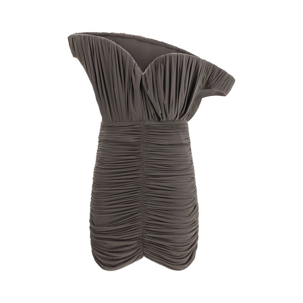 Magda Butrym 92% Cupro 8% Elastane dress in brown