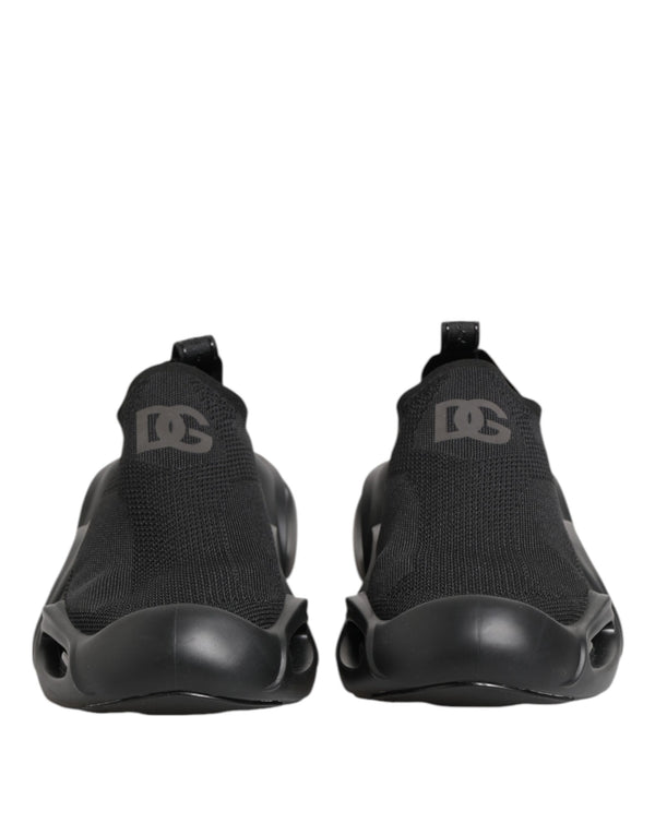 Dolce & Gabbana 95% Polyester 5% Viscose; Lining: 100% Lamb; Rubber sole sneakers in black