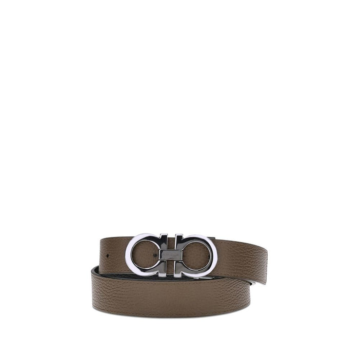 Ferragamo 100% Calf Leather Bos Taurus belt in brown