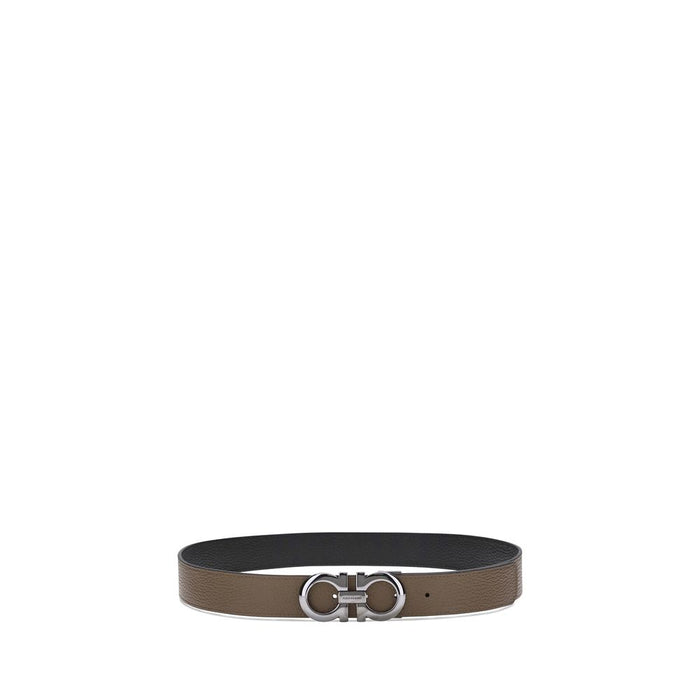 Ferragamo 100% Calf Leather Bos Taurus belt in brown — view 2