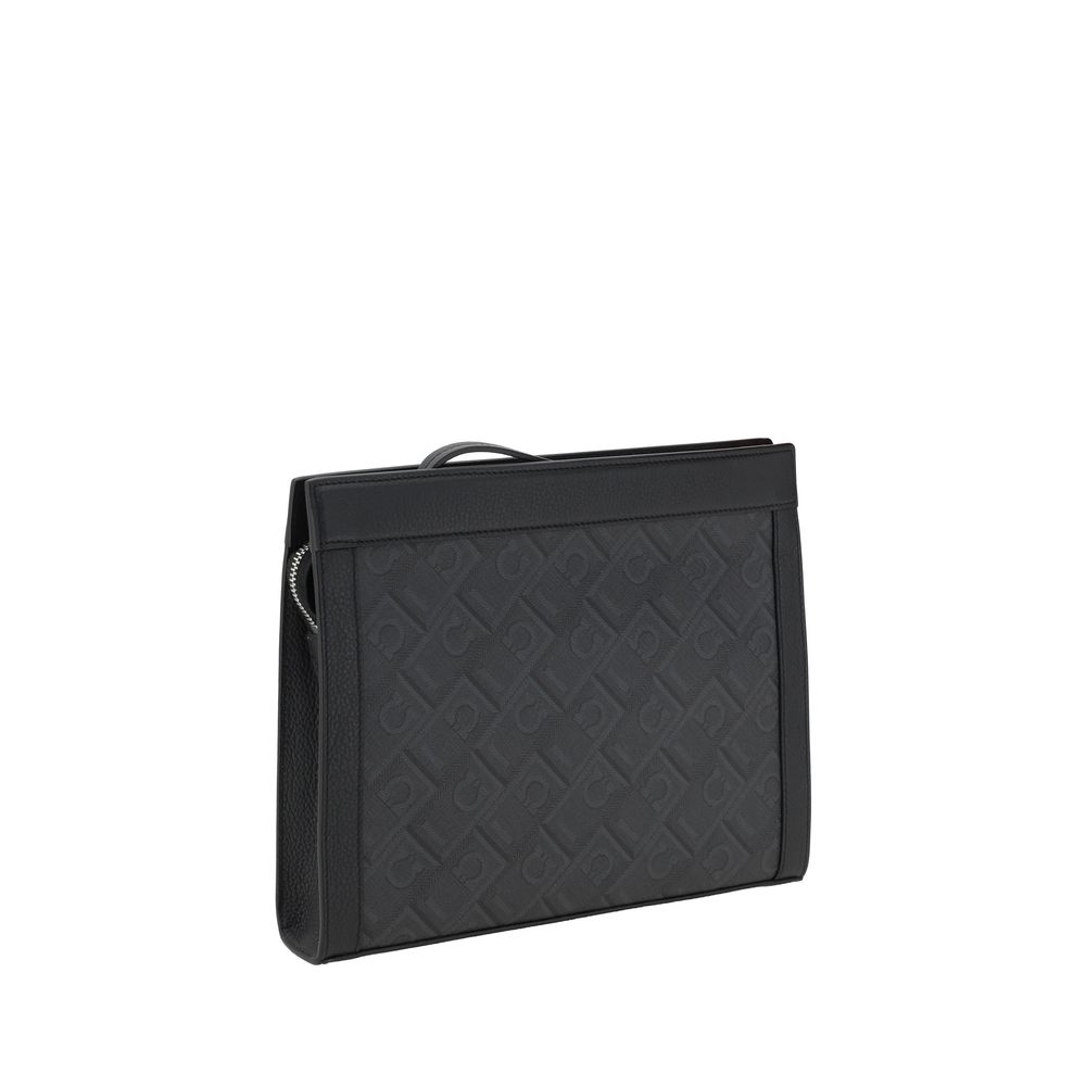 Gray Polyethylene Clutch Bag