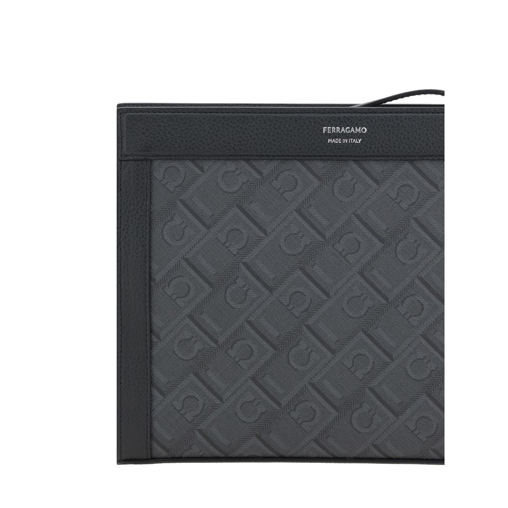 Gray Polyethylene Clutch Bag