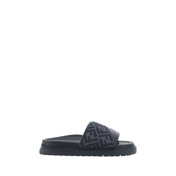 Fendi 80% Fabric sandals in gray