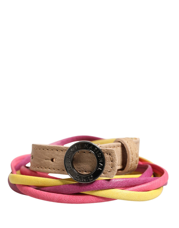 Costume National Multicolor faux leather belt in multicolor