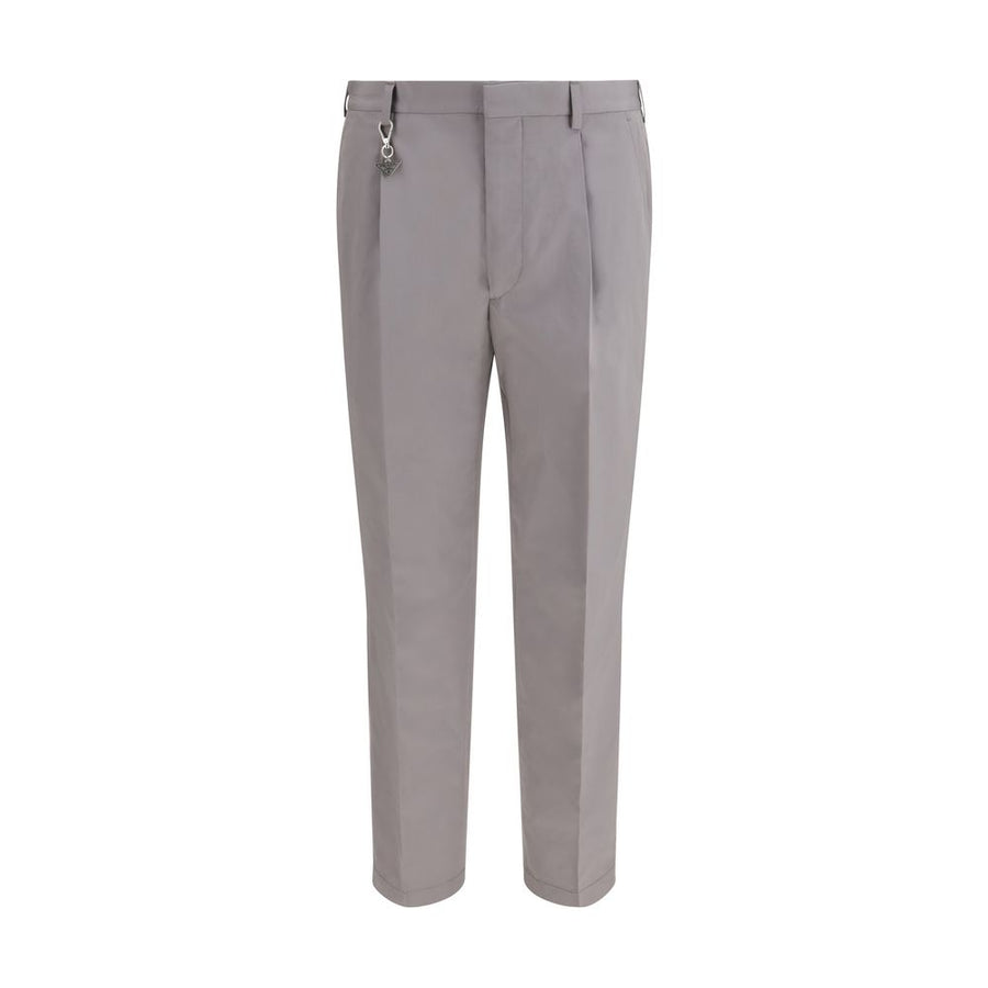 Prada 100% Cotton trousers in gray