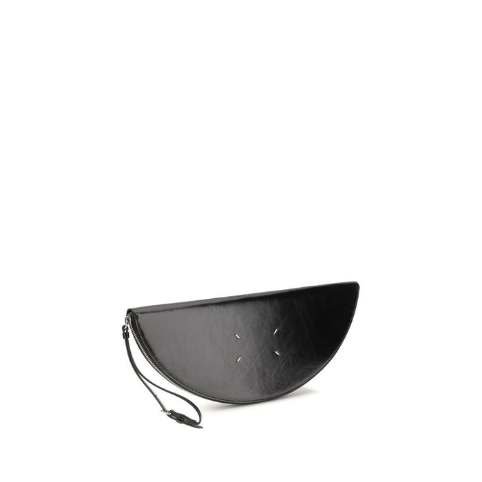 Maison Margiela 100% Calf Leather Bos Taurus clutch in black — view 2