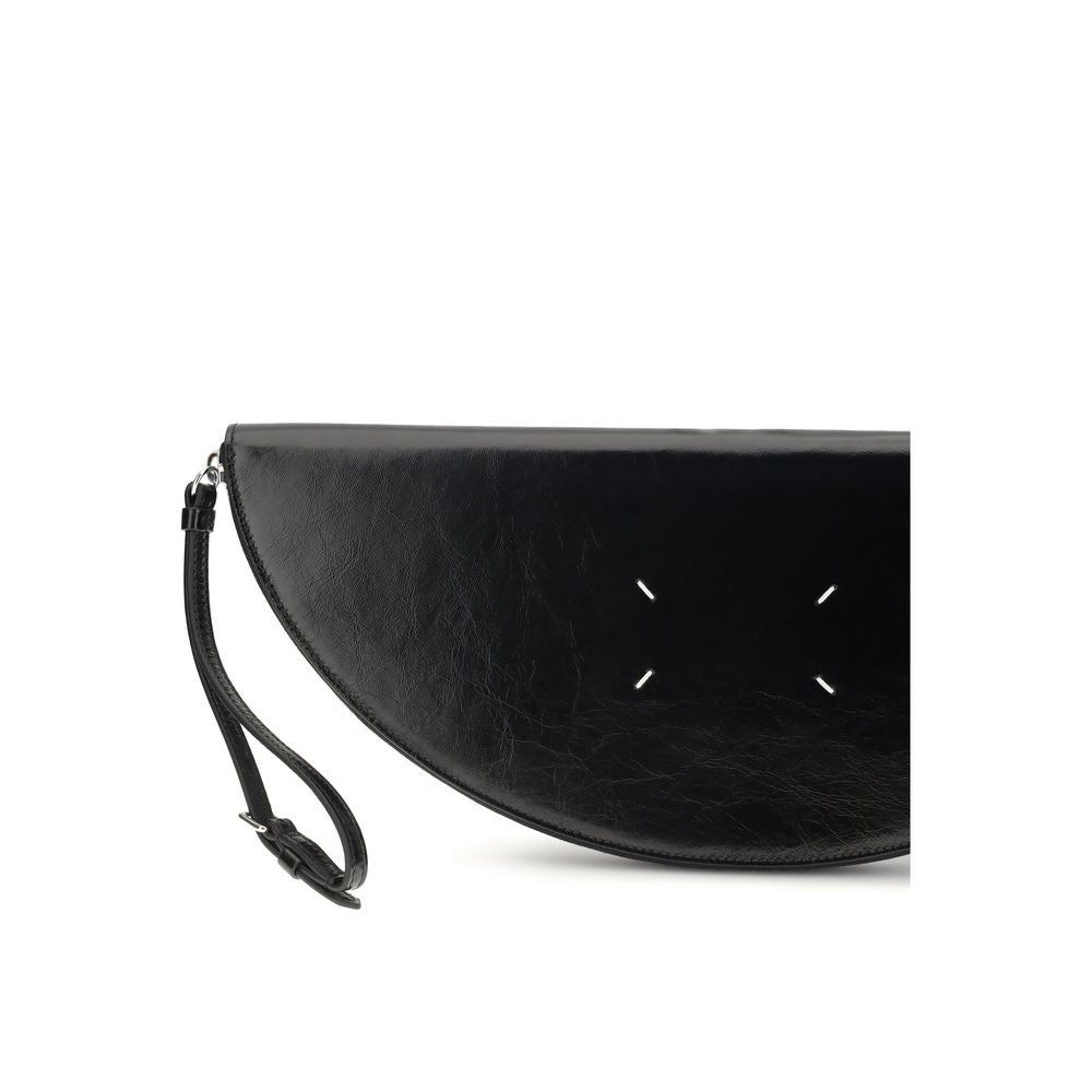 Maison Margiela 100% Calf Leather Bos Taurus clutch in black — view 4