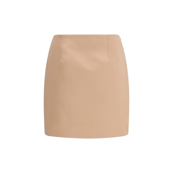 Chloé Outer: 100% Polyester; Inner: 76% Acetate mini skirt in beige