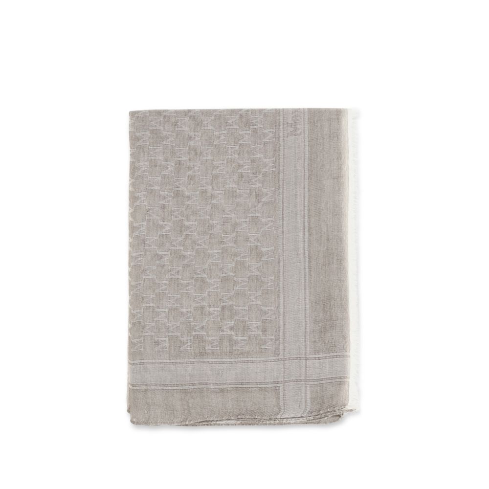 Max Mara 60% Lamb Wool scarf in beige