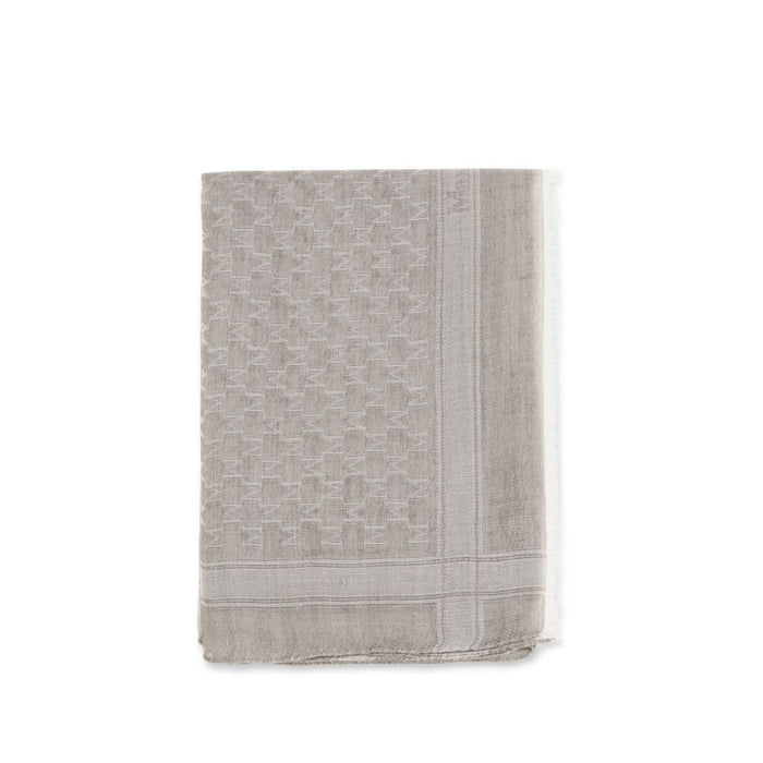 Max Mara 60% Lamb Wool scarf in beige