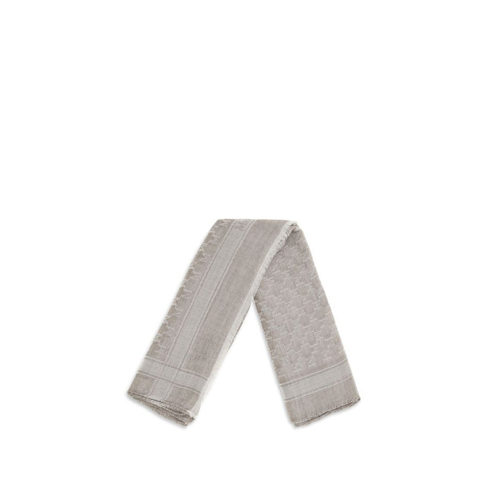 Max Mara 60% Lamb Wool scarf in beige — view 2