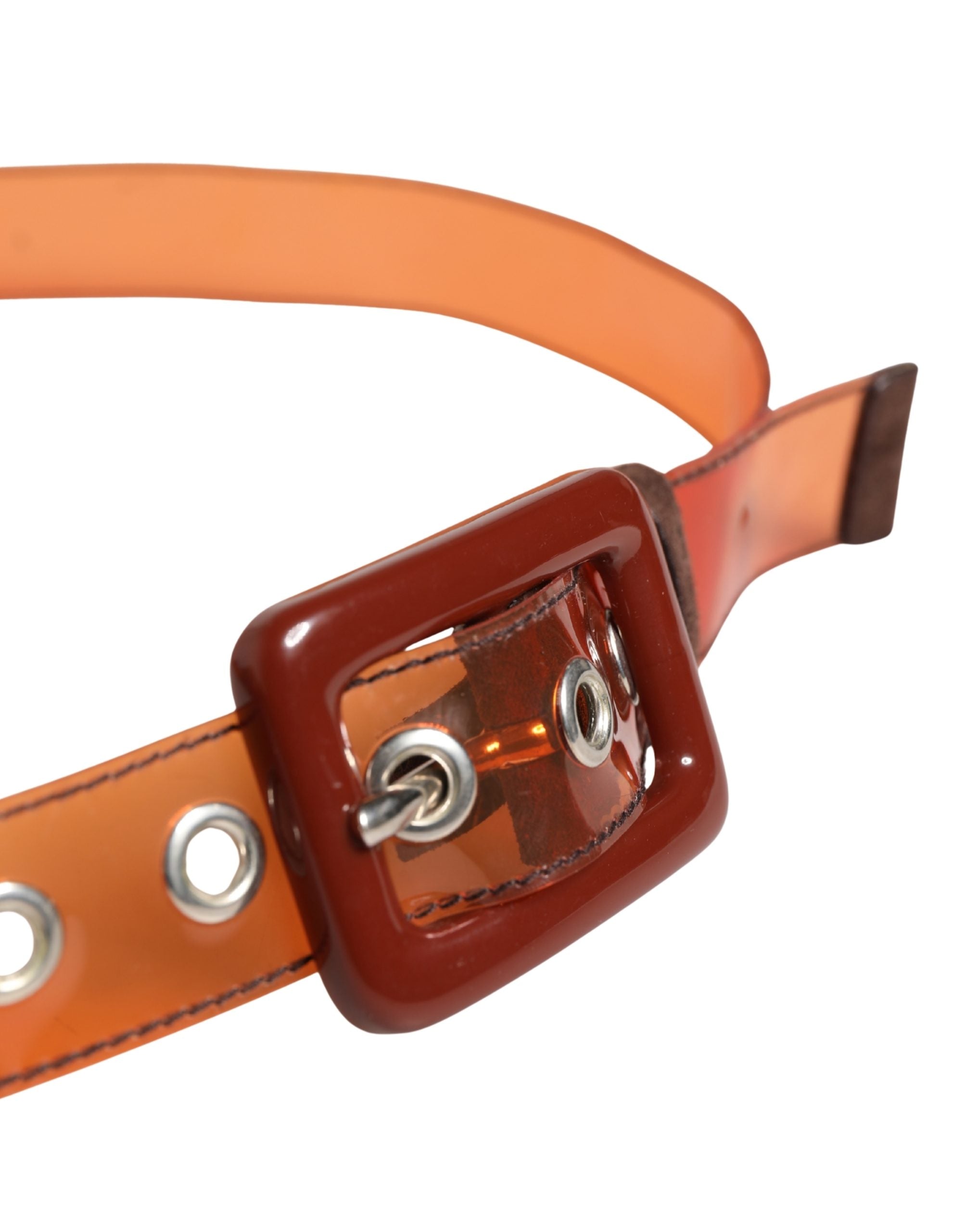 Miu Miu PVC belt in orange — view 4