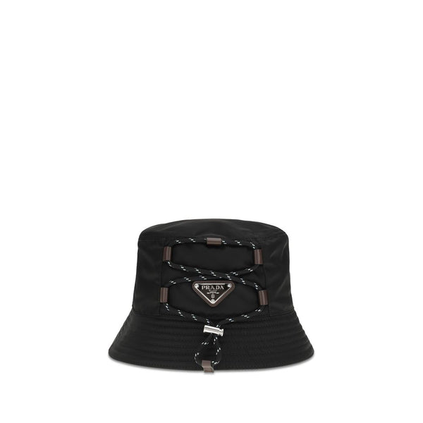 Prada PR2HC1372HE1F0002BB 100% Recycled Polyamide bucket hat in black