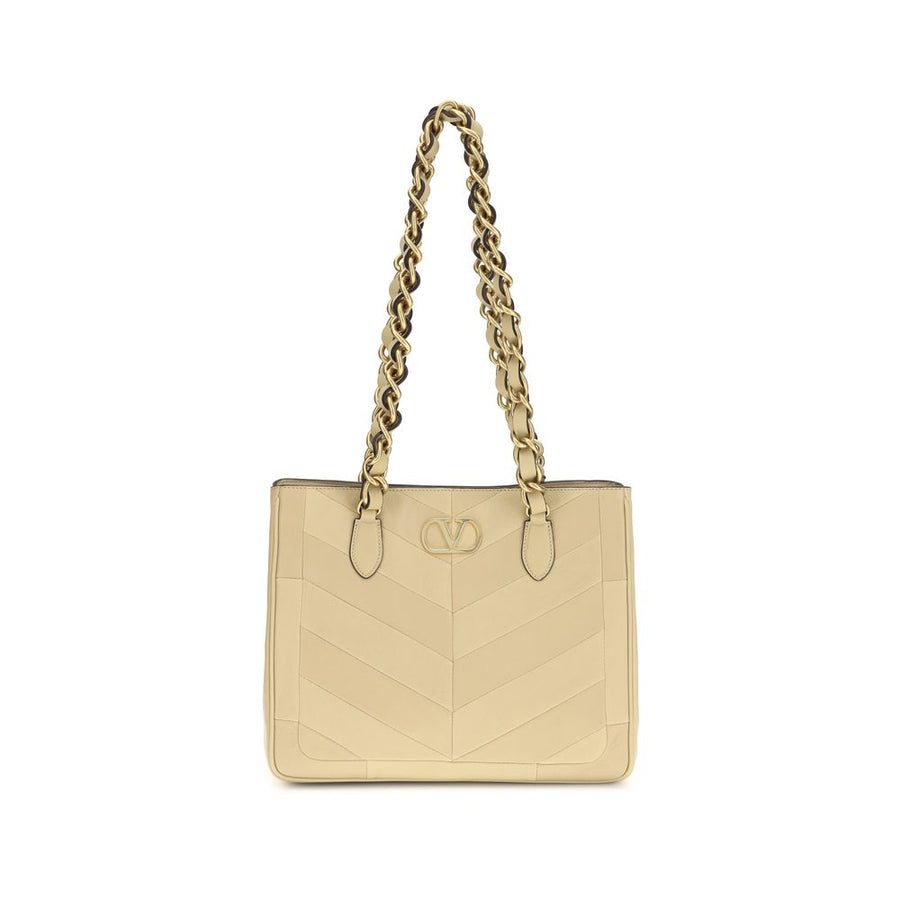 Valentino Garavani 100% Napa Leather / Calf Bos Taurus shoulder bag in gold